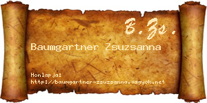 Baumgartner Zsuzsanna névjegykártya